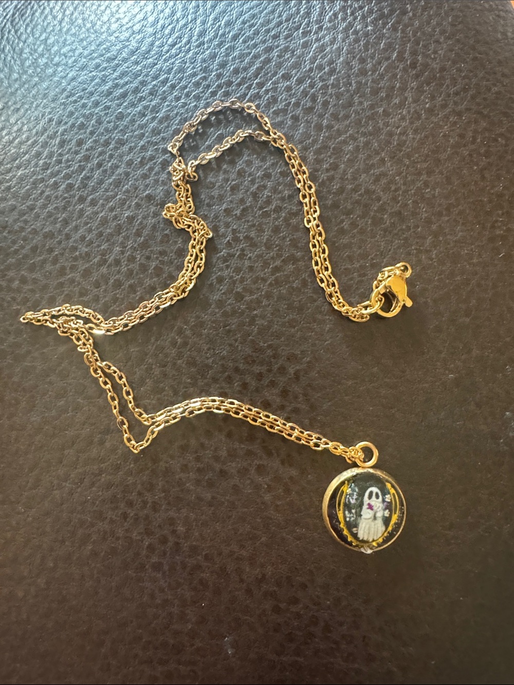 Gold Ghost Pendant Necklace - Women's Gold-Tone Jewelry